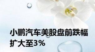 小鹏汽车美股盘前跌幅扩大至3%