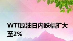 WTI原油日内跌幅扩大至2%