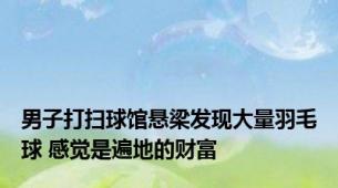 男子打扫球馆悬梁发现大量羽毛球 感觉是遍地的财富