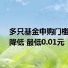 多只基金申购门槛大幅降低 最低0.01元