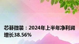 芯碁微装：2024年上半年净利润增长38.56%