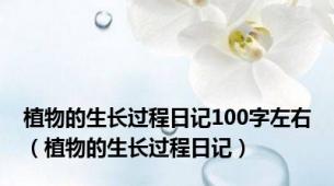 植物的生长过程日记100字左右（植物的生长过程日记）