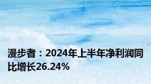 漫步者：2024年上半年净利润同比增长26.24%