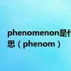 phenomenon是什么意思（phenom）