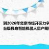 到2026年北京市经开区力争形成万台级具身智能机器人量产规模能力