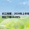 长江传媒：2024年上半年净利润同比下降18.09%