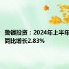 鲁银投资：2024年上半年净利润同比增长2.83%