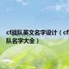 cf战队英文名字设计（cf英文战队名字大全）