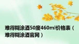 难得糊涂酒50度460ml价格表（难得糊涂酒官网）