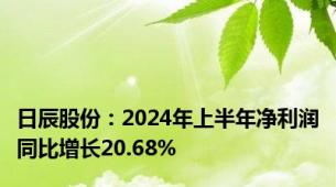 日辰股份：2024年上半年净利润同比增长20.68%