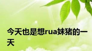 今天也是想rua妹猪的一天