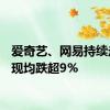 爱奇艺、网易持续走低，现均跌超9%