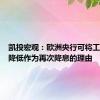 凯投宏观：欧洲央行可将工资涨幅降低作为再次降息的理由