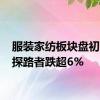 服装家纺板块盘初下挫 探路者跌超6%