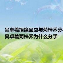 吴卓羲拒绝回应与菊梓乔分手传闻 吴卓羲菊梓乔为什么分手