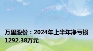 万里股份：2024年上半年净亏损1292.38万元