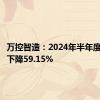 万控智造：2024年半年度净利润下降59.15%