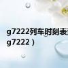 g7222列车时刻表查询（g7222）