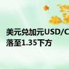 美元兑加元USD/CAD回落至1.35下方