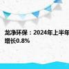 龙净环保：2024年上半年净利润增长0.8%