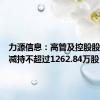 力源信息：高管及控股股东计划减持不超过1262.84万股