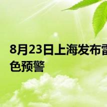 8月23日上海发布雷电黄色预警