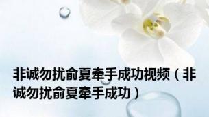 非诚勿扰俞夏牵手成功视频（非诚勿扰俞夏牵手成功）