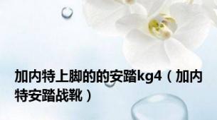 加内特上脚的的安踏kg4（加内特安踏战靴）