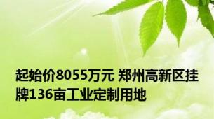 起始价8055万元 郑州高新区挂牌136亩工业定制用地