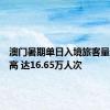 澳门暑期单日入境旅客量再创新高 达16.65万人次