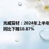 光威复材：2024年上半年净利润同比下降10.87%