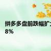 拼多多盘前跌幅扩大至18%