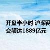 开盘半小时 沪深两市成交额达1889亿元