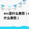 ecc是什么意思（ect是什么意思）