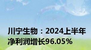 川宁生物：2024上半年净利润增长96.05%