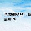 苹果撤换CFO，股价盘后跌1%