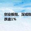 创业板指、深成指双双跌逾1%