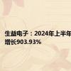 生益电子：2024年上半年净利润增长903.93%