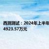 西测测试：2024年上半年净亏损4923.57万元