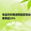 食品饮料等消费股震荡走低 欢乐家跌超10%