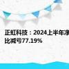 正虹科技：2024上半年净利润同比减亏77.19%