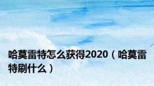 哈莫雷特怎么获得2020（哈莫雷特刷什么）