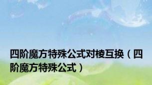 四阶魔方特殊公式对棱互换（四阶魔方特殊公式）