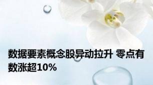 数据要素概念股异动拉升 零点有数涨超10%