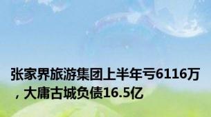 张家界旅游集团上半年亏6116万，大庸古城负债16.5亿