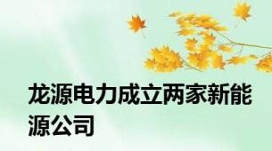 龙源电力成立两家新能源公司