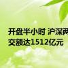 开盘半小时 沪深两市成交额达1512亿元