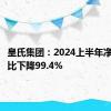 皇氏集团：2024上半年净利润同比下降99.4%