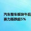 汽车整车板块午后下挫 赛力斯跌超5%