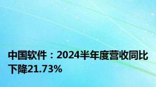 中国软件：2024半年度营收同比下降21.73%